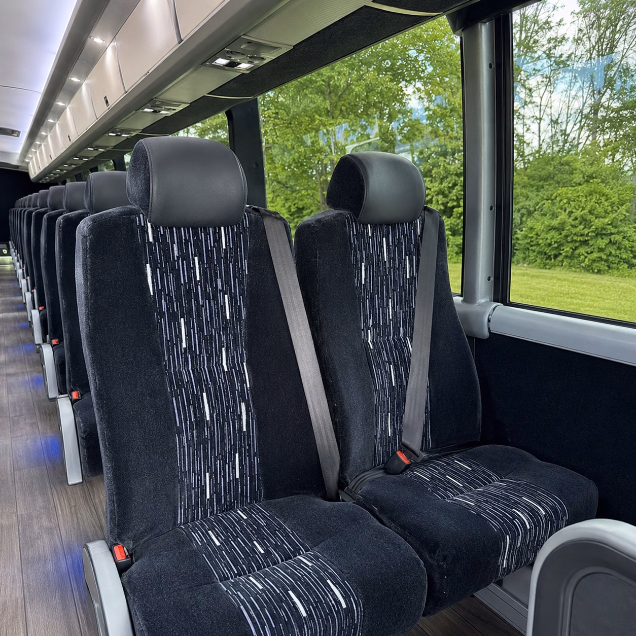milpitas charter bus rental interior