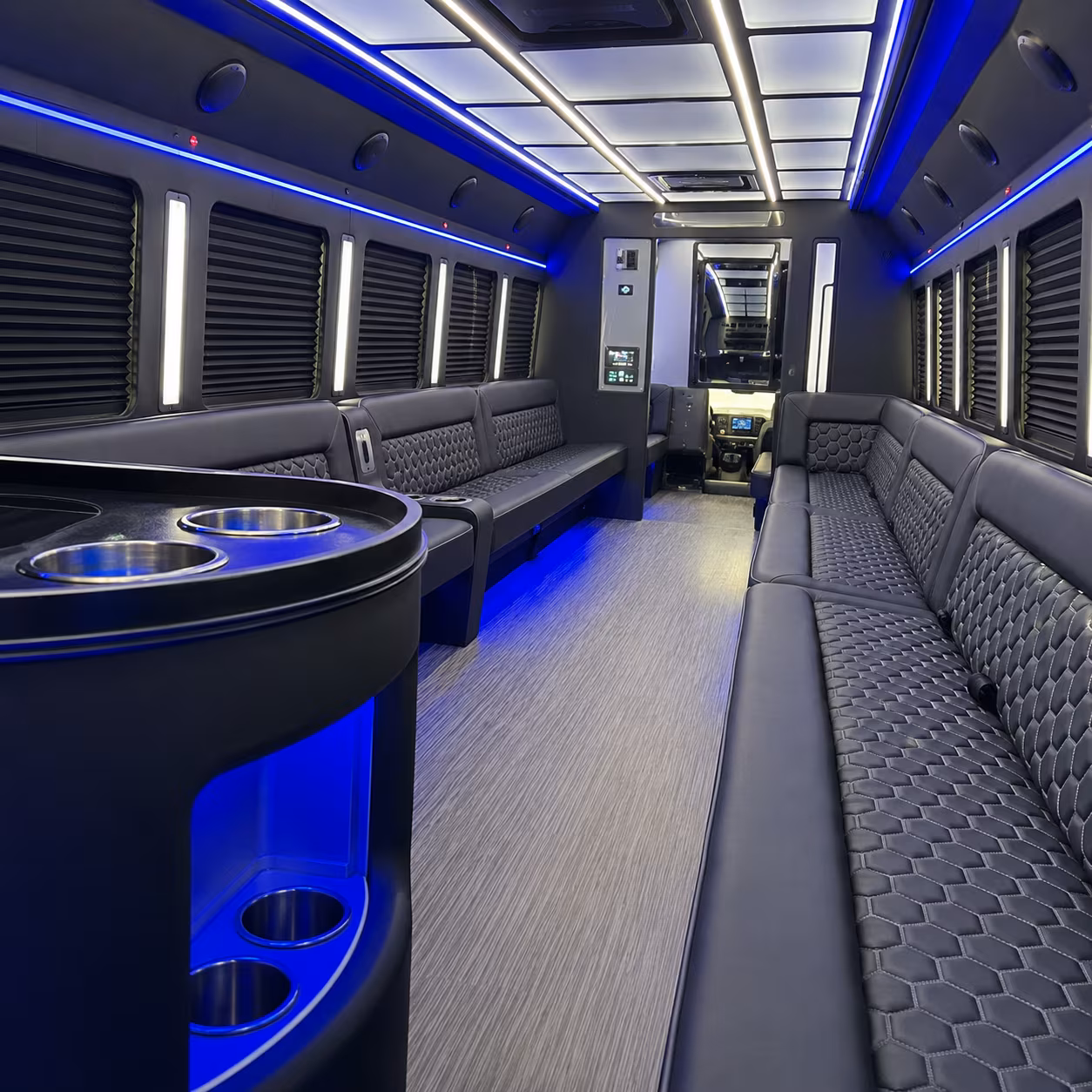 milpitas party bus rental interior